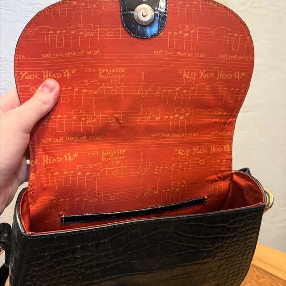 Black leather snake print Bene purse - Picture 3 of 4